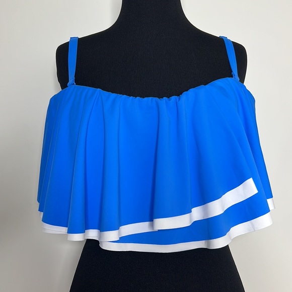 CONTOURS by COCO REEF Shapemaker Swimwear Agate Bandeau Azure Top 16/40D - Picture 4 of 15